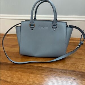 Michael Kors Blue Women's Bag Selma crossbody or satchel purse designer bag